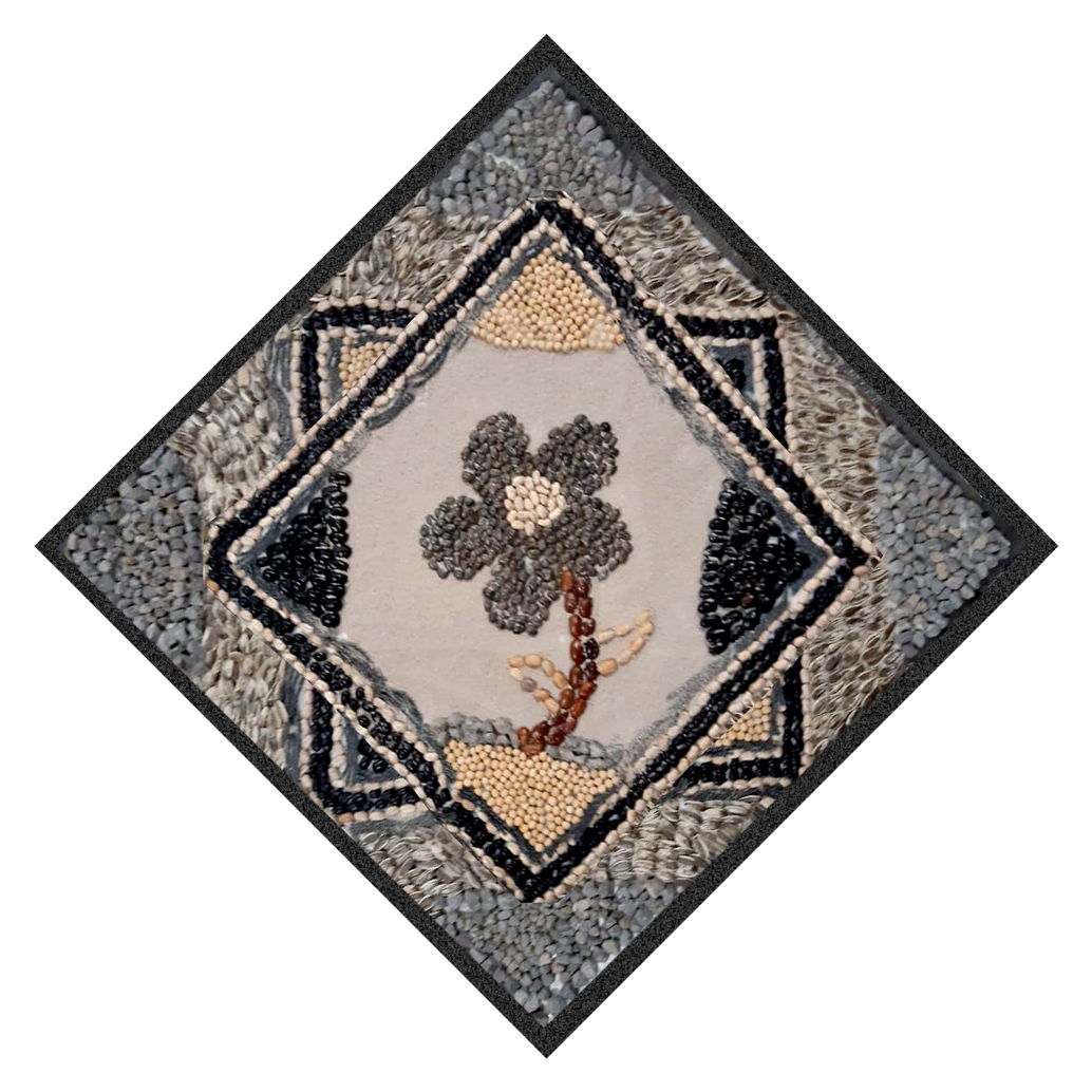 "Equipo Alfombrista Cervantes" - Adolfo Cervantes y Yaneth Sánchez. Pinole azul, frijol y café